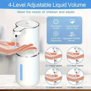 Contactless Wall-Mounted Soap Dispenser: 380mL Capacity, USB Charging, and Automatic Sensing, Halloween, Christmas Decorations