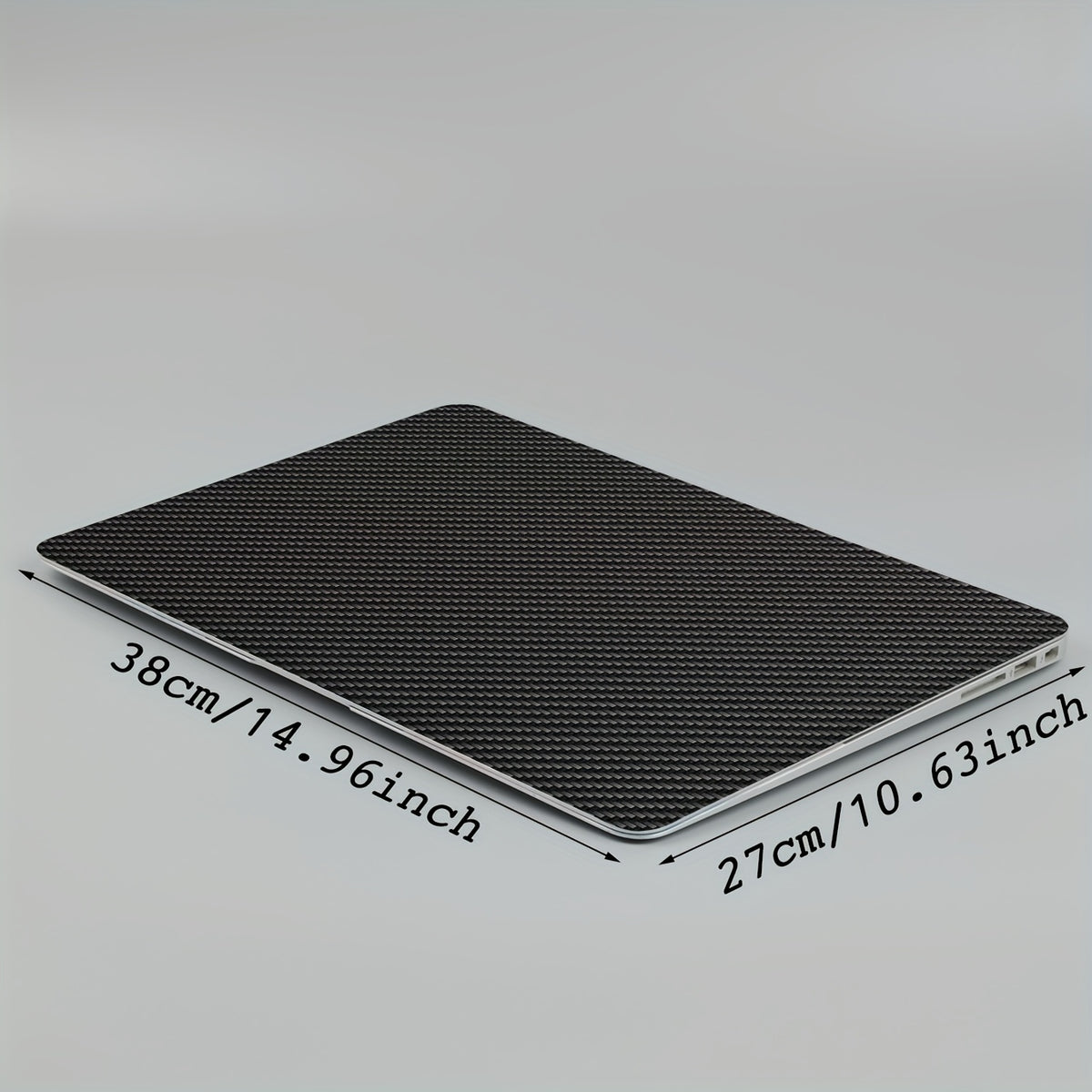 HUADO 2pcs a set 12.1 13 13.3 14 15 15.4 15.6 Inches Personalized Carbon Fiber  Laptop Skin Sticker Decal Universal Netbook Skin Sticker Reusable Notebook PC Protector Cover (Black)