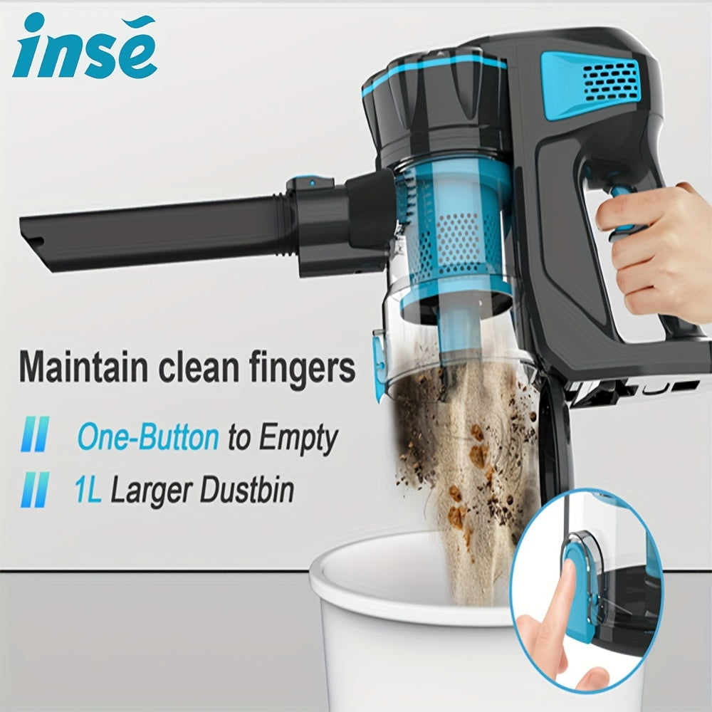 INSE Cordless Vacuum Cleaner, 6-in-1 Rechargeable Stick Vacuum, 45mins Runtime, Lightweight 2200mAh Battery Vacuum, Ultra-Quiet, Multifunctional Vacuum Cleaner for Home Pet Hair Hard Floor Car-V770 - Stereotech