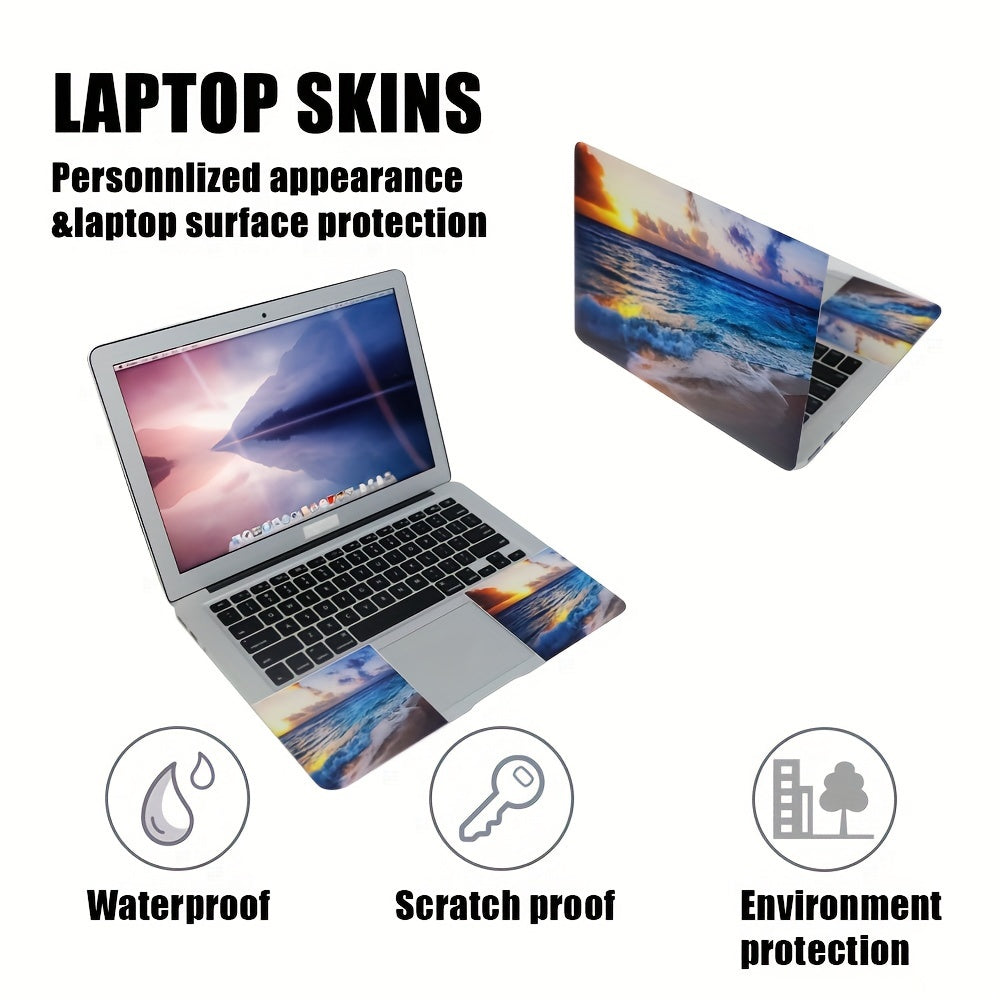 Sunset-Themed Reusable Laptop Stickers - Customizable Computer Decals for Personalized Protection &amp; Style