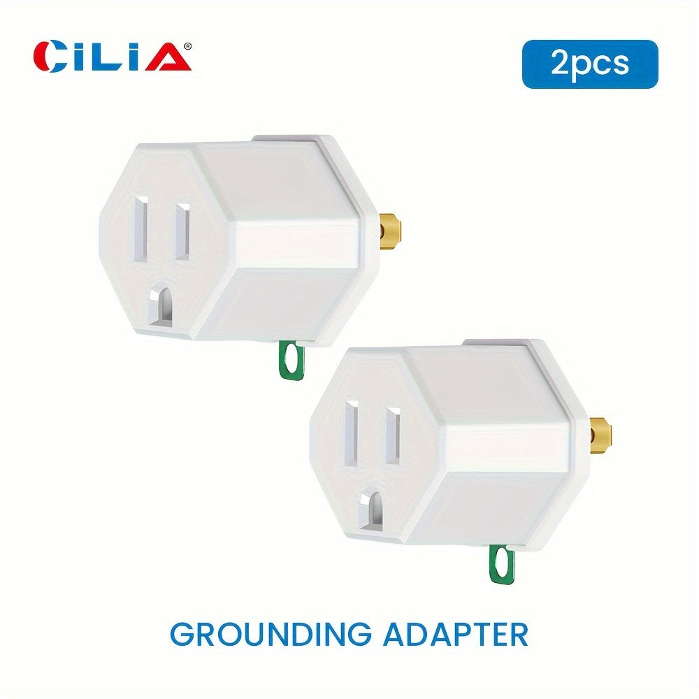 2/4pcs 3-Prong To 2-Prong Outlet Adapter - Portable &amp; Polarized 3 Pin To 2 Pin Grounding Converter Socket, Wall Outlet Plug Connector For Electrical, Household, Industrial, ETL Listed, White, 125V/15A