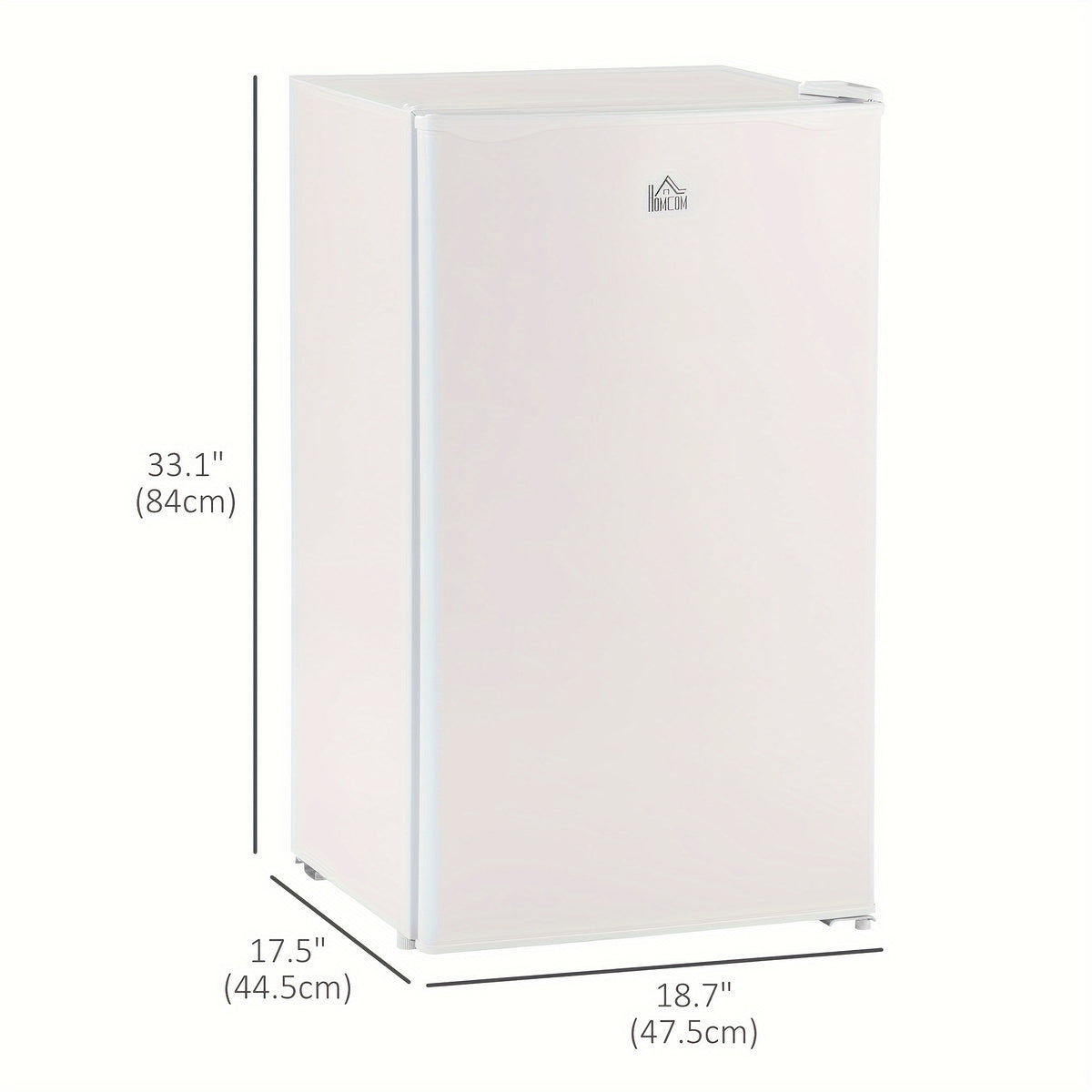 Mini Fridge With Freezer, 3.2 Cu. Ft. Compact Refrigerator With Adjustable Shelves, Mechanical Thermostat, Reversible Single Door For Bedroom, Dorm, Kitchen, White