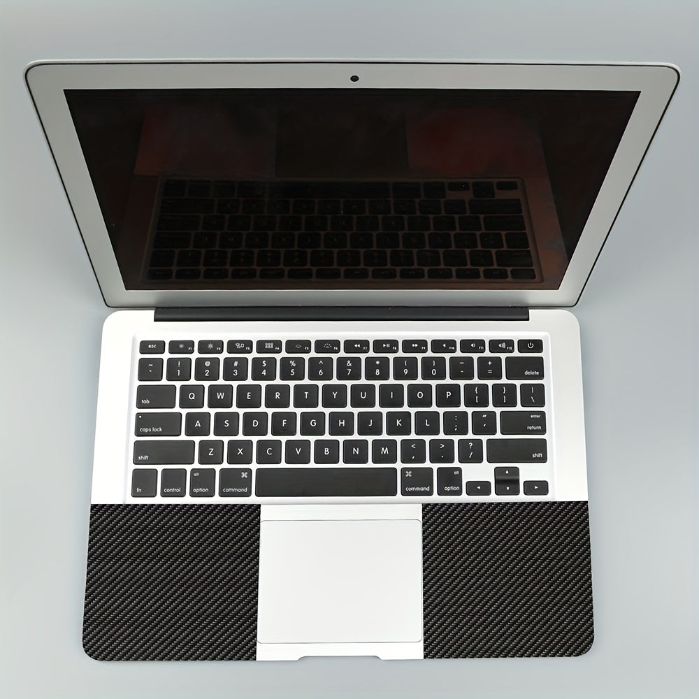 HUADO 2pcs a set 12.1 13 13.3 14 15 15.4 15.6 Inches Personalized Carbon Fiber  Laptop Skin Sticker Decal Universal Netbook Skin Sticker Reusable Notebook PC Protector Cover (Black)