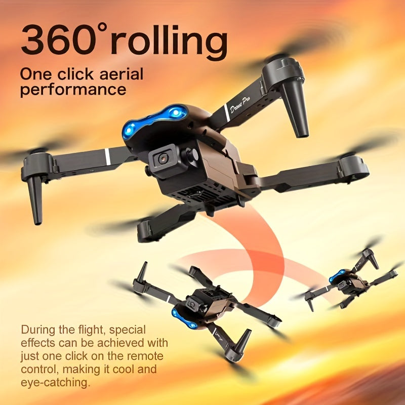 E99 Drone With Camera, Foldable RC Drone, Remote Control Drone Toys For Beginners Men&#39;s Gifts, Indoor And Outdoor Affordable UAV, Christmas Halloween Thanksgiving Gift - Stereotech