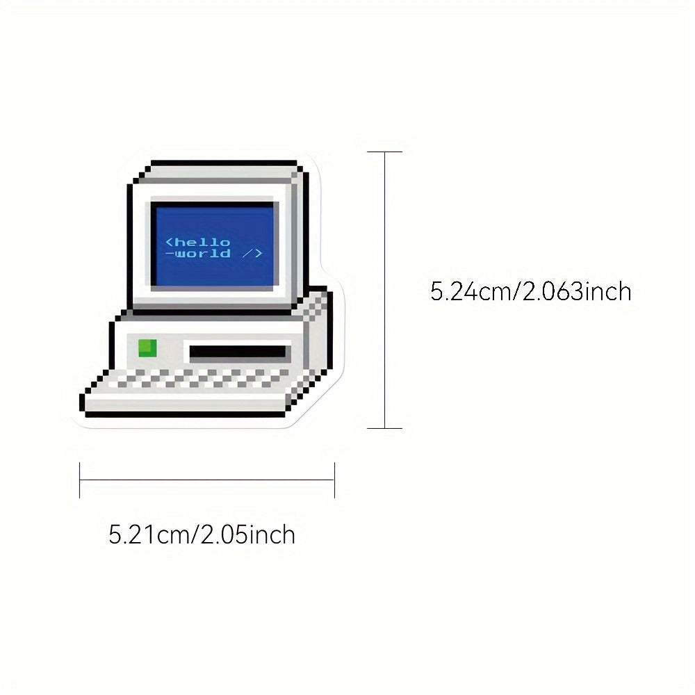 50pcs Funny Programmer Meme Stickers - Waterproof PVC Decals for Laptops, Phone Cases &amp; Water Bottles - Creative DIY Decoration by GUTBD