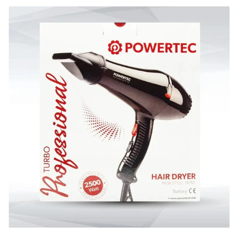 Powertec TR-901 2500W profesyonel sıcak ve soğuk rüzgar saç kurutma makinesi fön makinesi saç kurutma şekillendirme araçları