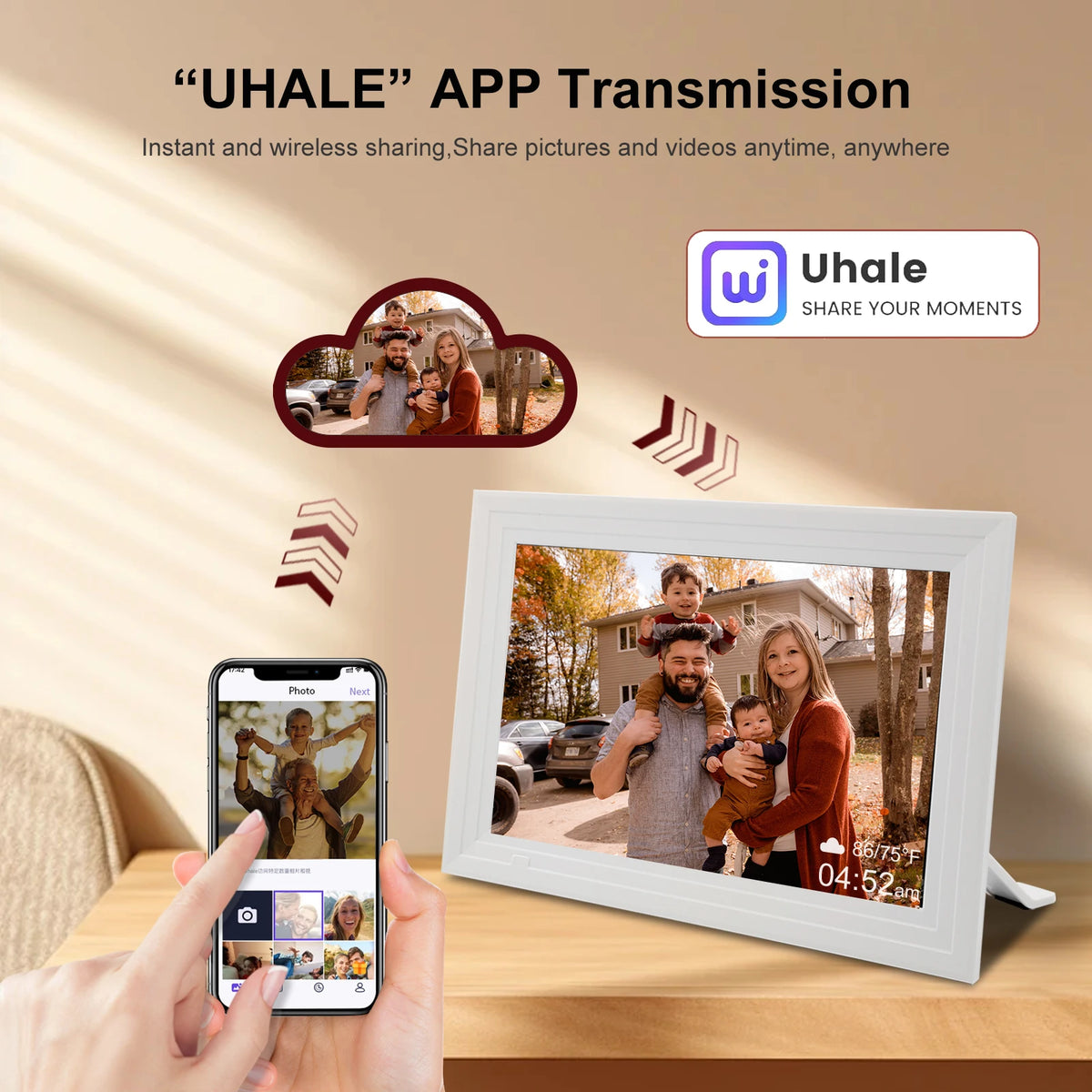 Cheapest 10.1 Inch Smart WiFi Digital Photo Frame 1280x800 IPS LCD Touch Screen Built in 32GB Memory Good Gift