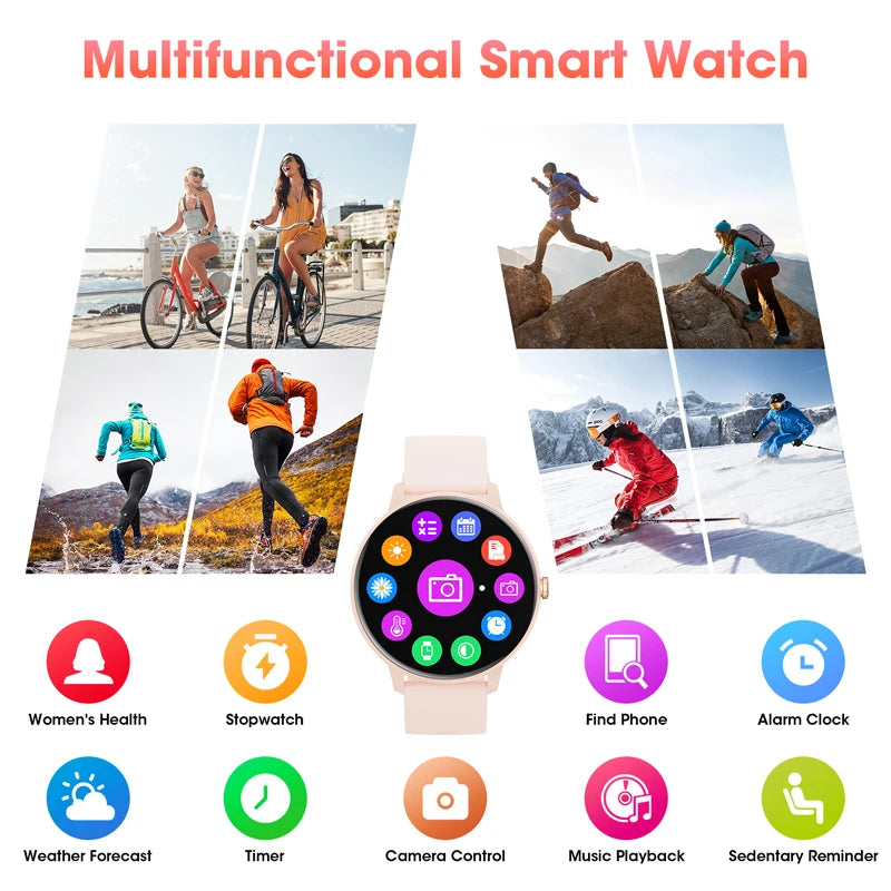 Karchilor 2024 Women&#39;S Smartwatch Bluetooth Call 1.39 Touch Screen smart watches for men Health MonitoringIp67Waterproof Fitness