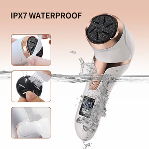 Electric Foot Callous Remover 3 Grinding Heads Waterproof Portable File Dead Hard Cracked Dry Skin Pedicure Tools Rechargeable