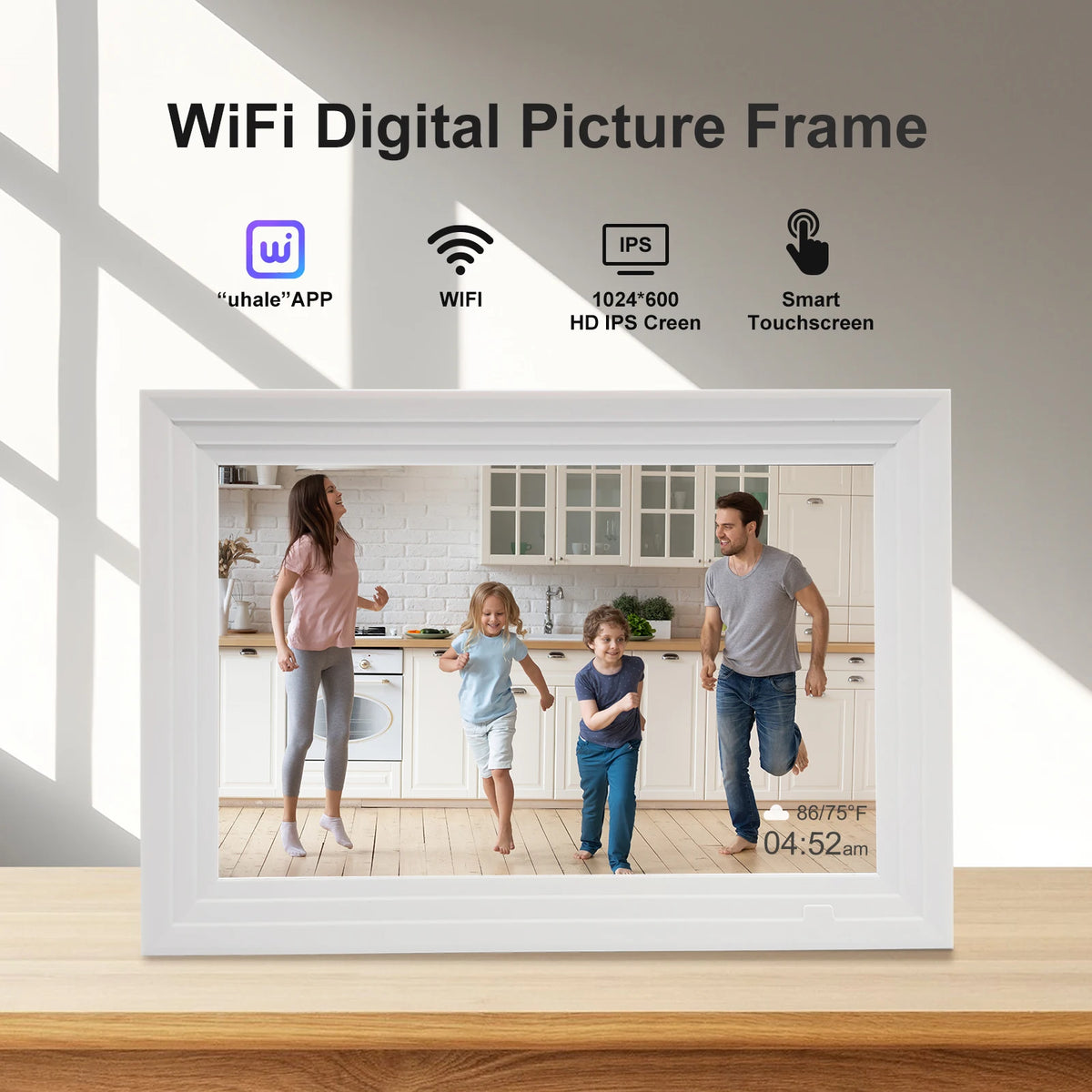 Cheapest 10.1 Inch Smart WiFi Digital Photo Frame 1280x800 IPS LCD Touch Screen Built in 32GB Memory Good Gift
