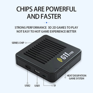 G11 Pro Game Box 4K HD TV Game Stick Video Game Console 128G Built in 40000+ Retro Games Portable Player Wireless Gamepad