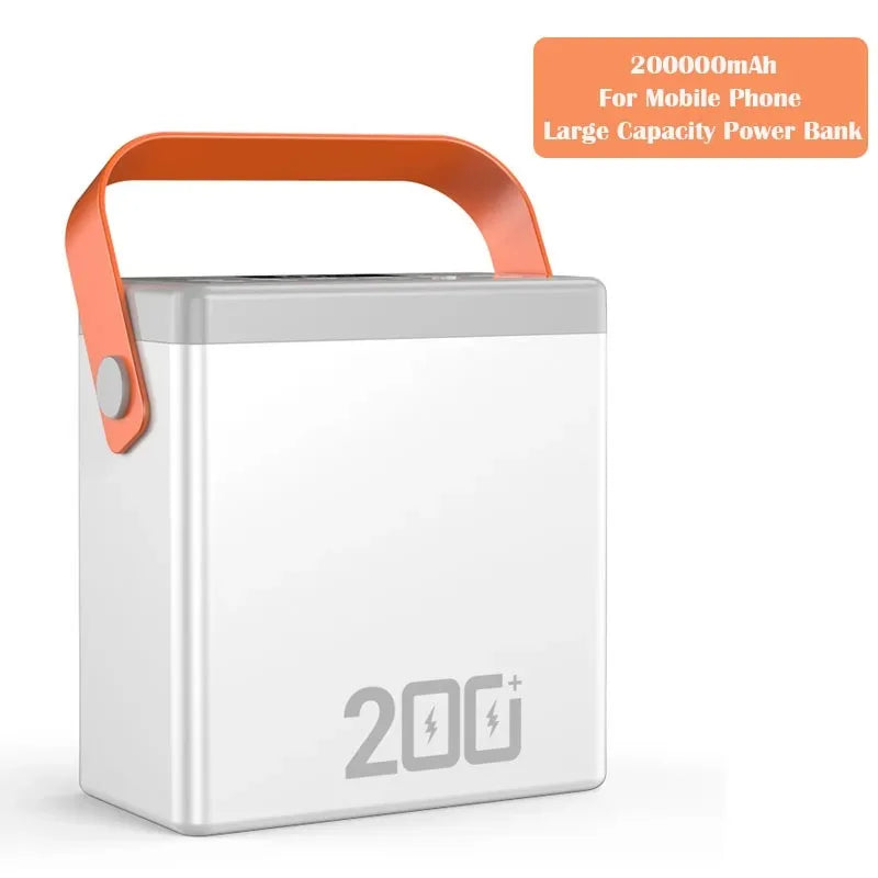 200000mAh Power Bank Supply Station Portable External Battery USB Type C Ports 22.5W Fast Charger Powerbank For iPhone