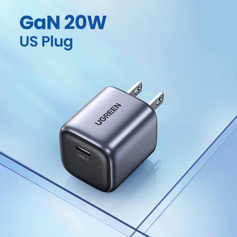 UGREEN GaN 20W Charger PD Fast USB Type C Charger USB C PD3.0 QC3.0 PPS Quick Charging For iPhone 14 13 12 11 Pro Max Tablet