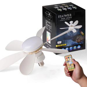 20.5-inch LED 40W ceiling fan light E27 with remote dimming function, suitable for living room, study, and home use, 85-265V - Stereotech