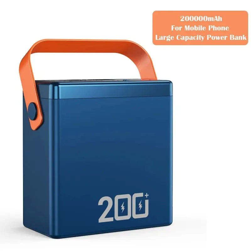 200000mAh Power Bank Supply Station Portable External Battery USB Type C Ports 22.5W Fast Charger Powerbank For iPhone