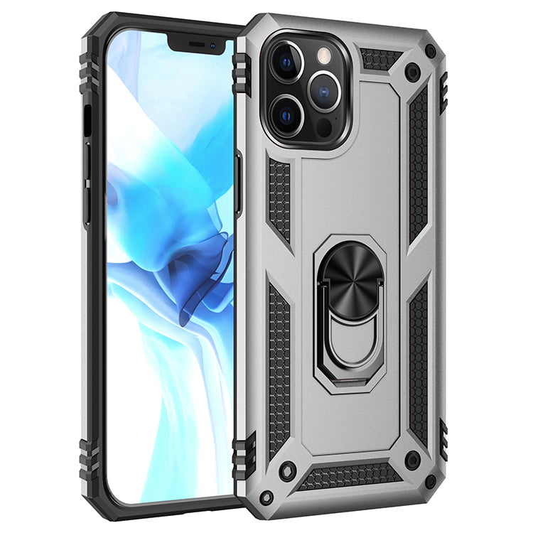 Tech Armor Ring Stand Grip Case With Metal Plate - Stereotech