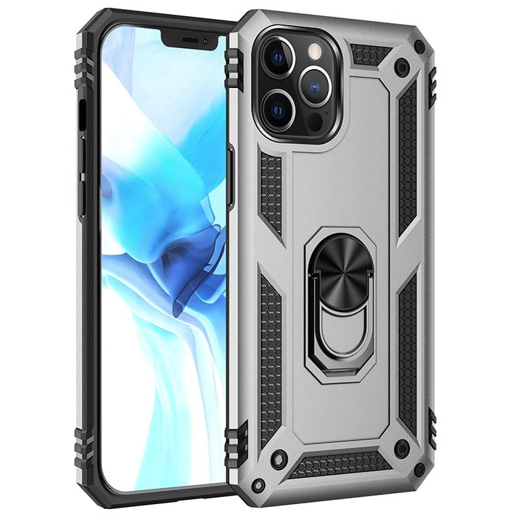 Tech Armor Ring Stand Grip Case With Metal Plate - Stereotech