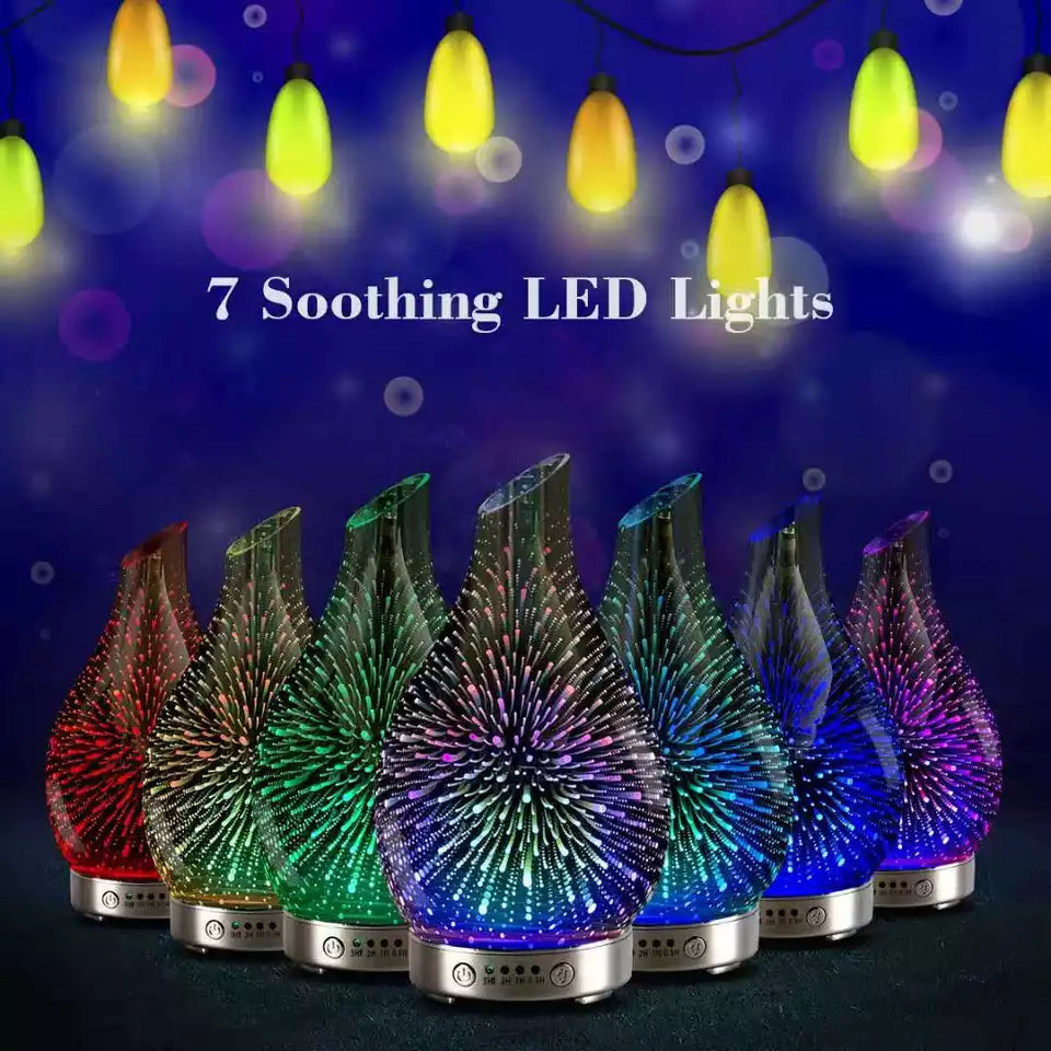 Glass Aromatherapy Oil LED Diffuser - Stereotech