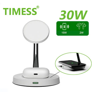 Iphone Magnetic Wireless Charger Station - Stereotech
