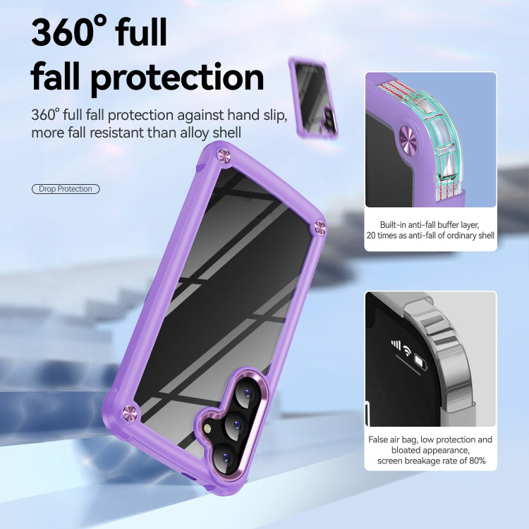 For Samsung Galaxy S24 5G TPU + PC Lens Protection Phone Case(Purple)