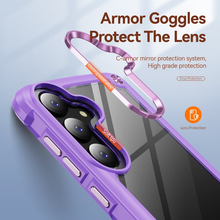 For Samsung Galaxy S24 5G TPU + PC Lens Protection Phone Case(Purple)