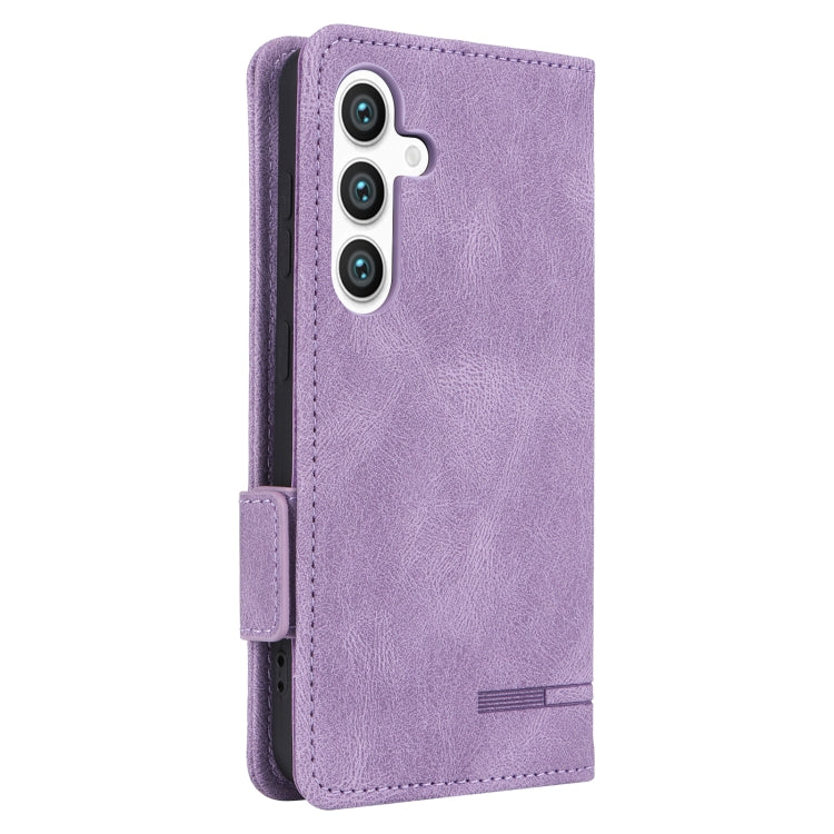 For Samsung Galaxy S24 5G Magnetic Clasp Leather Phone Case(Purple)