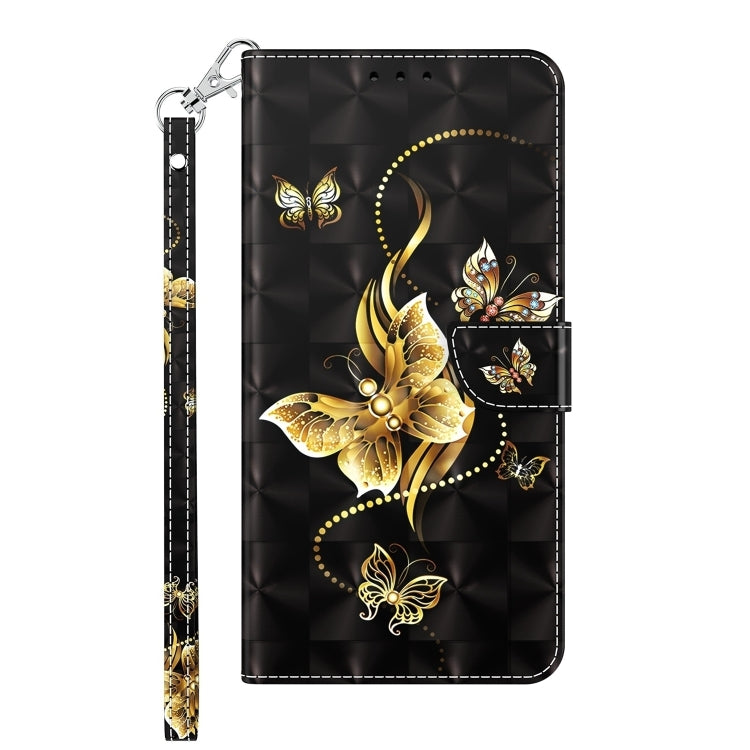 For Samsung Galaxy S24 Ultra 5G 3D Painted Leather Phone Case(Golden