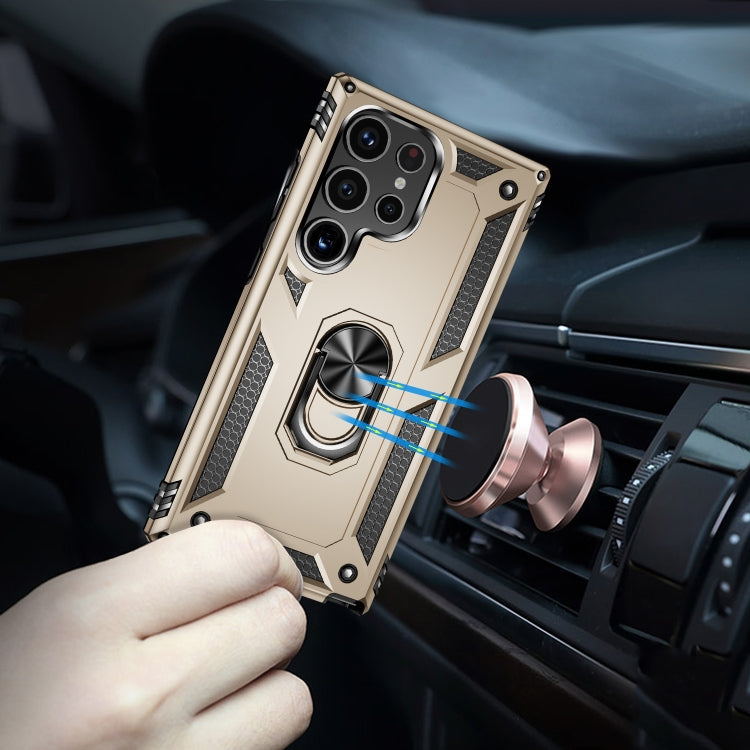 For Samsung Galaxy S24 Ultra 5G Shockproof TPU + PC Phone Case(Gold)