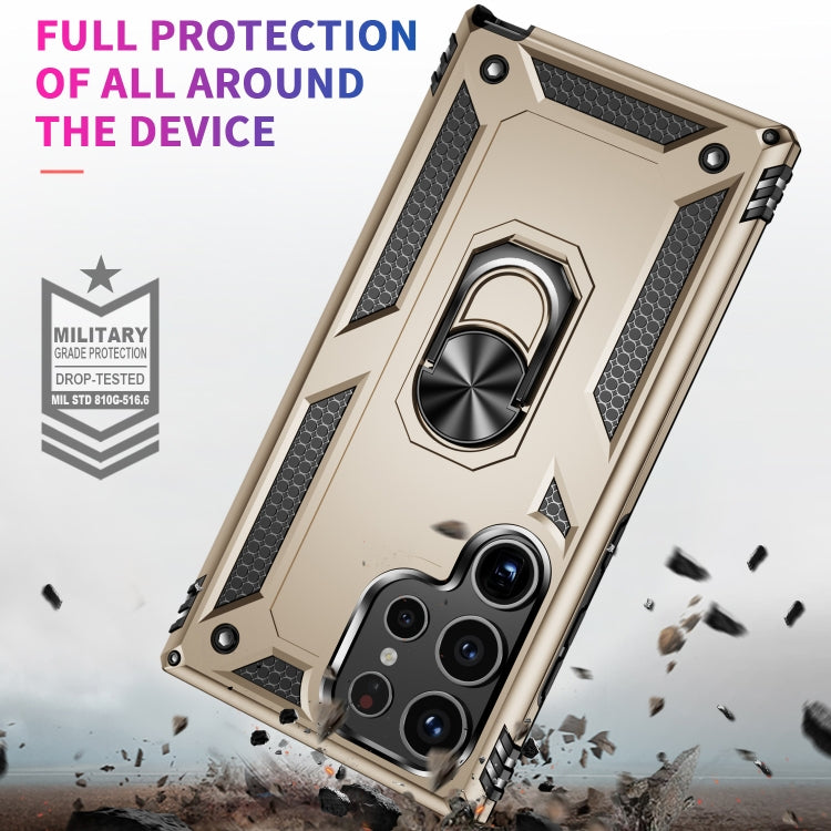 For Samsung Galaxy S24 Ultra 5G Shockproof TPU + PC Phone Case(Gold)
