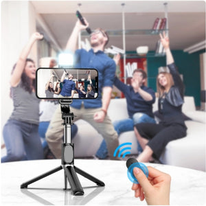 Selfie Stick Tripod with Fill Light - Stereotech