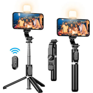 Selfie Stick Tripod with Fill Light - Stereotech
