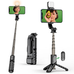 Selfie Stick Tripod with Fill Light - Stereotech