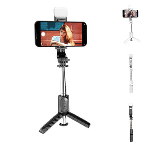 Selfie Stick Tripod with Fill Light - Stereotech