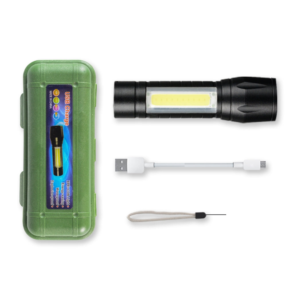 US Aluminum Mini COB Rechargeable Flashlight - Stereotech