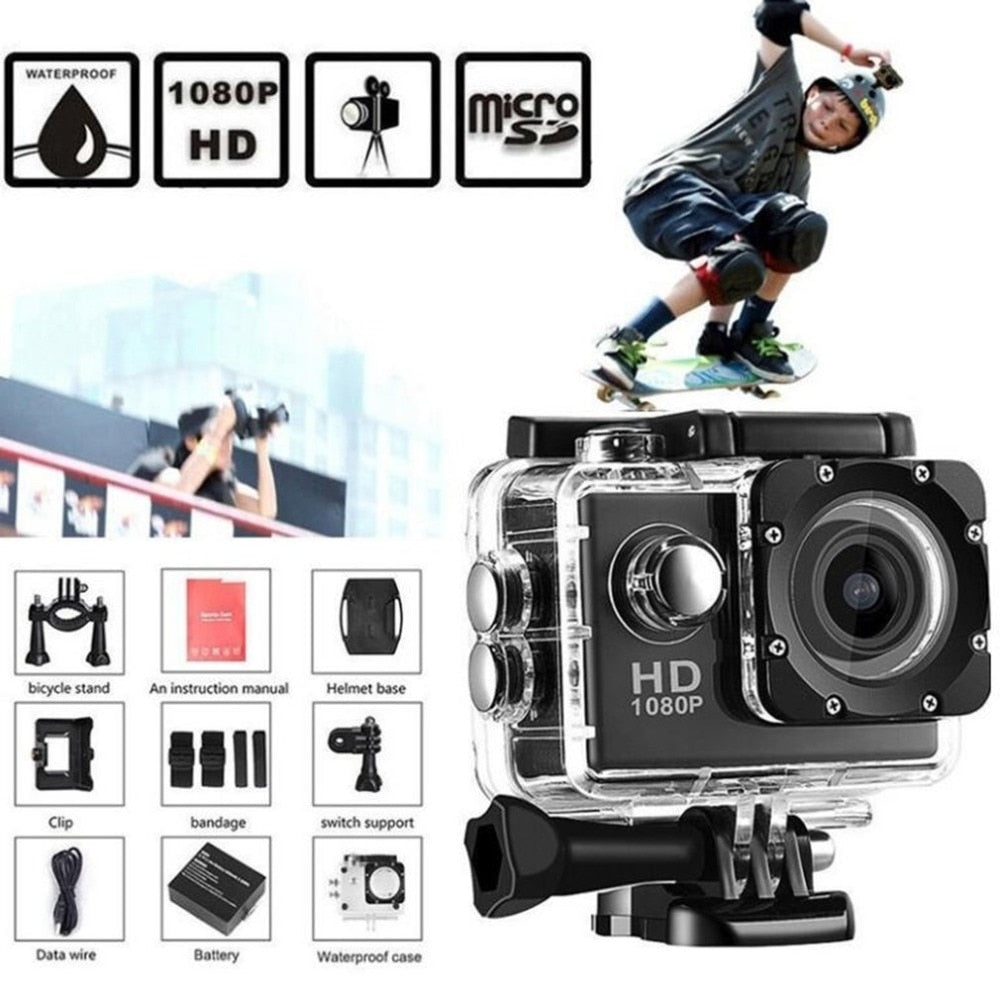Waterproof Action Camera 1080P HD - Stereotech