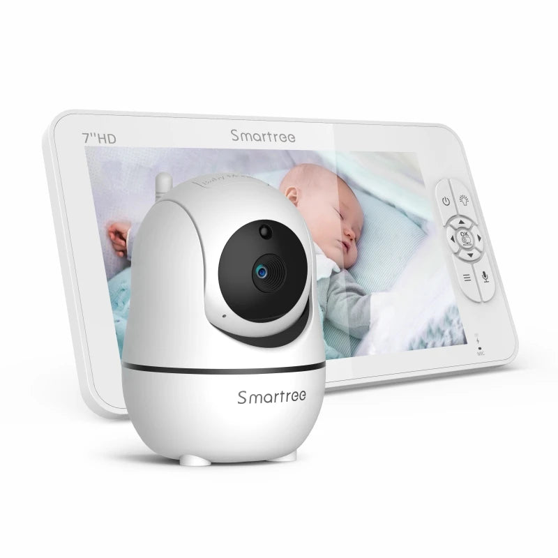 SM70V2 7&quot; 1080P HD Split Screen Video Baby Monitor with two Camera, Hack Proof, Remote Zoom/Pan/Tilt, 4000mAh Battery