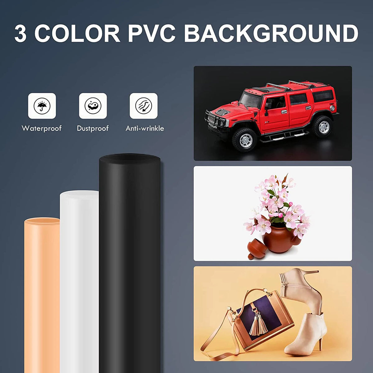 Photo Studio Light Box 16x16in 40x40cm Photography Adjustable Brightness Photo Background Shooting Tents Kit With 132 LED Lights