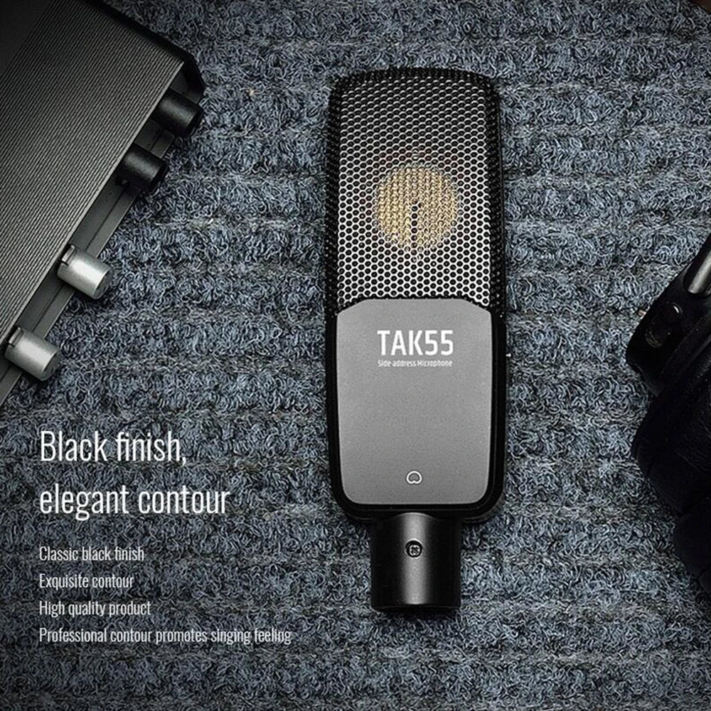 TAKSTAR Recording mini Microphone Condenser Mic with Metal Windscreen Shock Mountfor Studio Video Recording Live Broadcast MIC