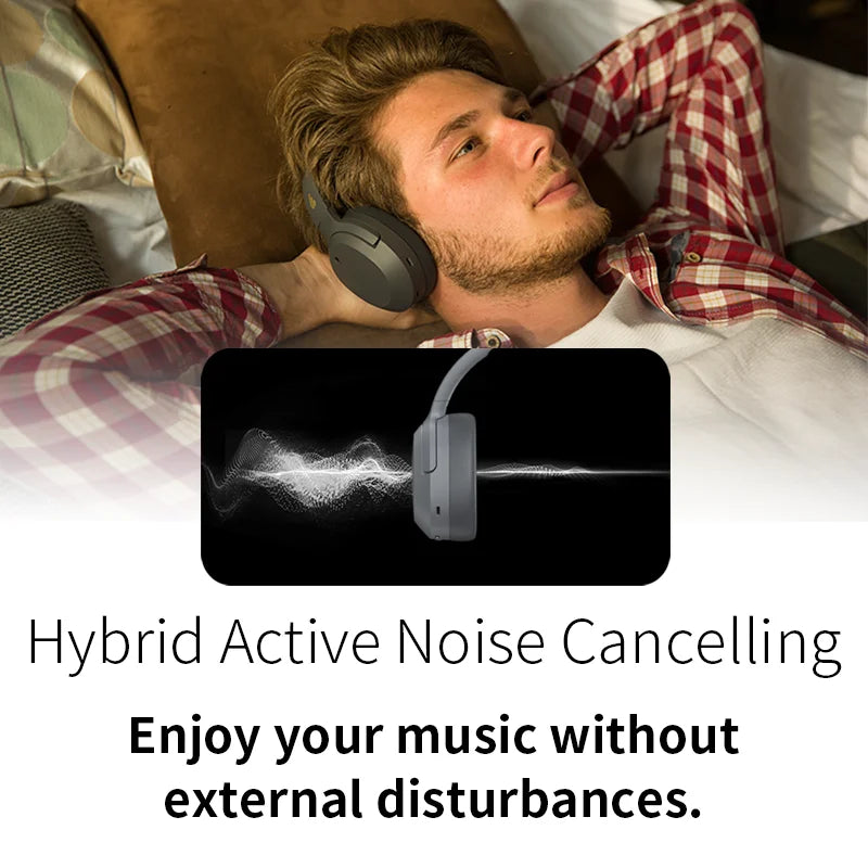 Top W820NB ANC Wireless Headphones Bluetooth Headsets Hi-Res Audio Bluetooth 5.0 40mm Driver Type-C Fast Charge Hybrid ANC - Stereotech