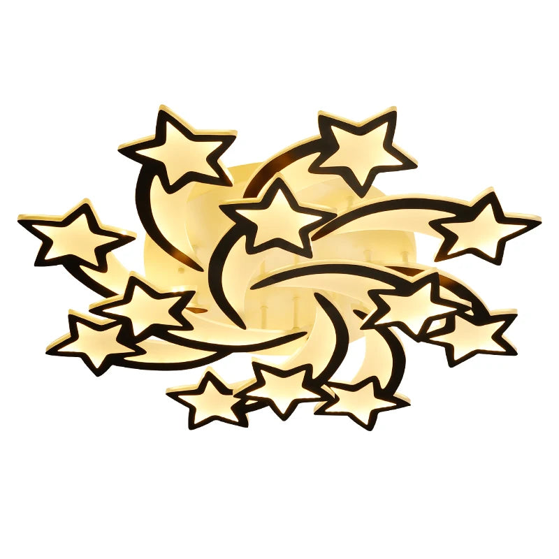 QIYIMEI Modern LED Chandelier White/Black Dimmable Indoor Lighting For Bedroom Hall Living Children&#39;s Room Acrylic Fixture Lamps