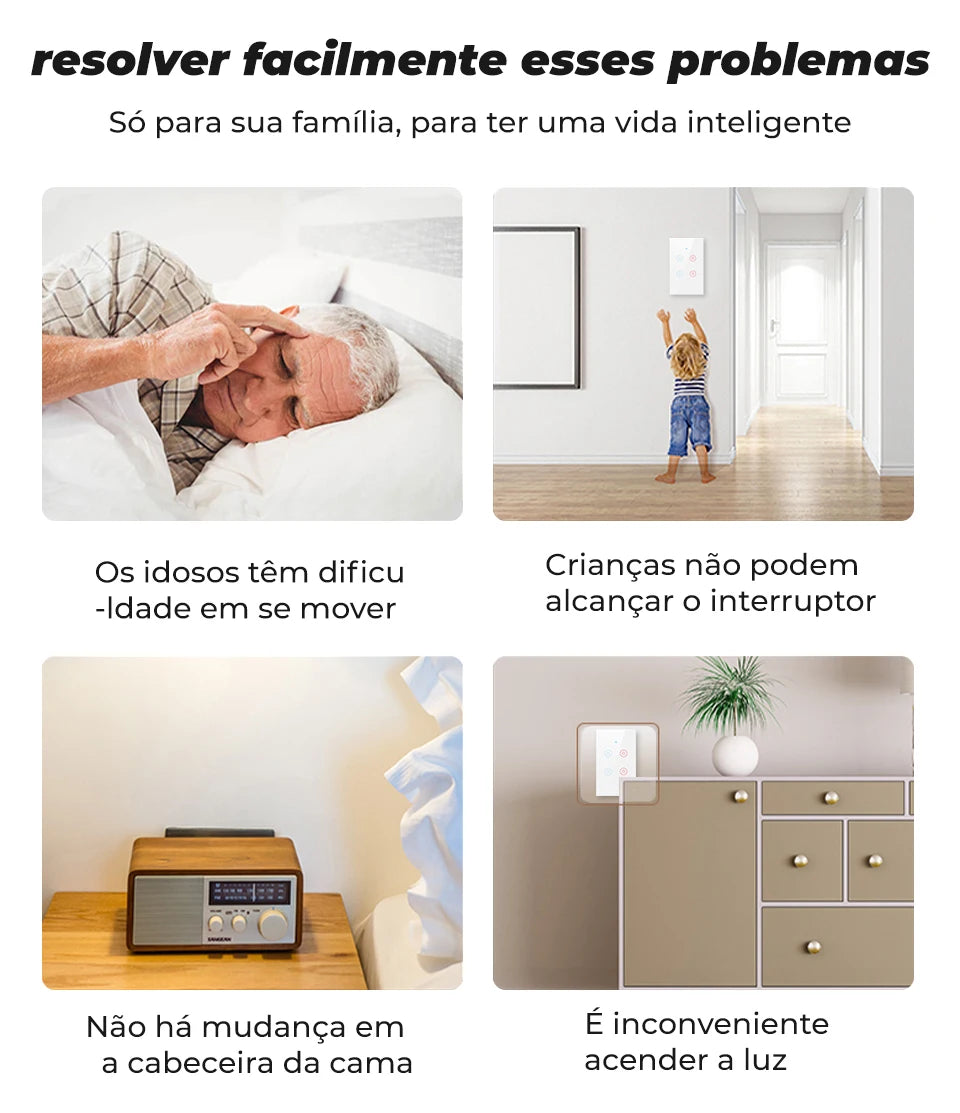 SMATRUL Brazil US 1/2/3 Gang Touch Wireless Switch Light RF 433Mhz Remote Control Smart Home Tempered Glass On Off Lamp ASK