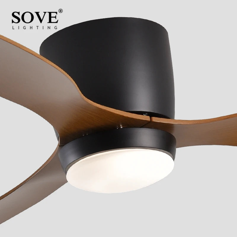 SOVE Modern White Ceiling Fan With Led Light Ceiling Light Fan Ceiling Fans With Lights Led Fan Lamp Remote Control - Stereotech