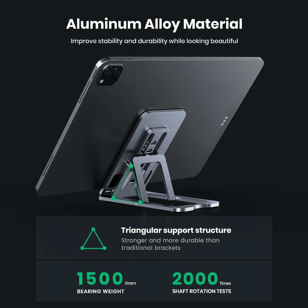 TOPK D06-L Universal Desktop Mobile Phone Tablet Holder For IPhone IPad  Metal Adjustable Portable Foldable Laptop Stand Holder - Stereotech