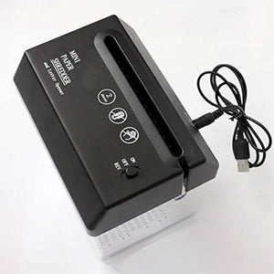USB Electric Dual-Use Mini Paper Shredder Small A6 Bill Document Invoice Desktop Cutting Tool with Letter Opener Drop Shippping