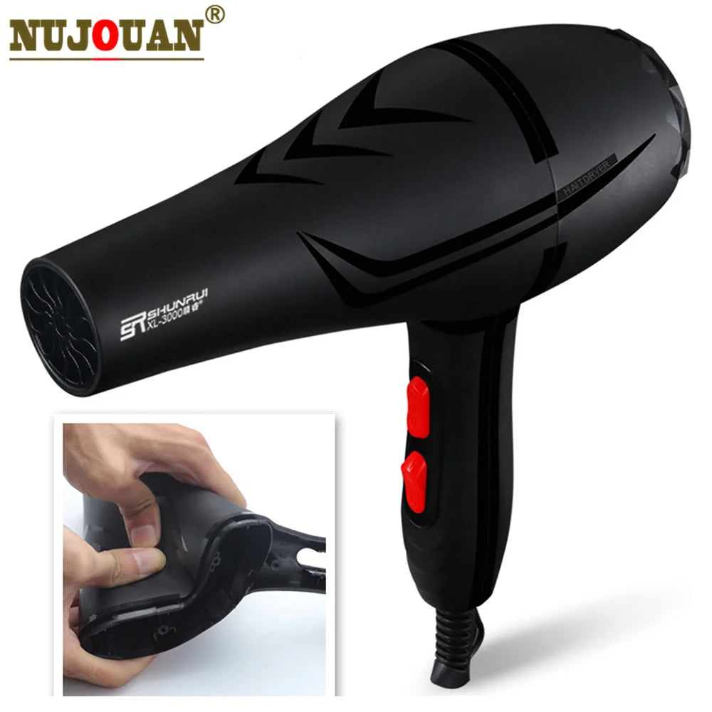 New Powerful Professional Salon Hair Dryer Negative Ion Blow Dryer Electric Hairdryer Hot/Cold Wind With Air  Collecting  Nozzle