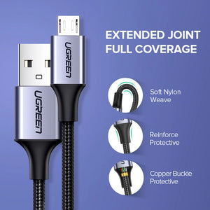 UGREEN Micro USB Cable 3A Fast Quick Charger Cable USB to Micro USB 2.0 Android Charging Cord for Samsung Galaxy S7 S6 Note Wire
