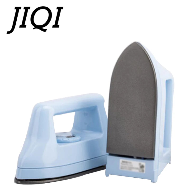 JIQI Mini Portable Electric Irons Craft Hot Fix Rhinestone Iron Clothes Garment Flatiron Travel Dry Ironing Machine Baseplate EU - Stereotech