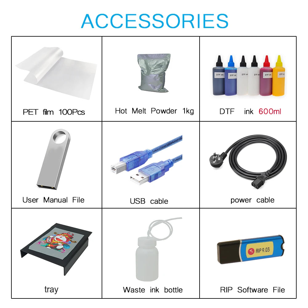 A4 impresora dtf  For Epson L805 DTF Printer DTF Transfer Machine t shirt printing machine DTF Ink DTF Film For t shirt Print - Stereotech