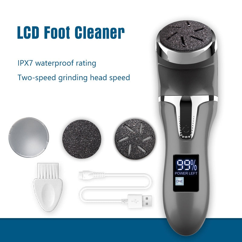 Electric Pedicure Foot Grinder File Callus Remover USB Rechargeable - Stereotech