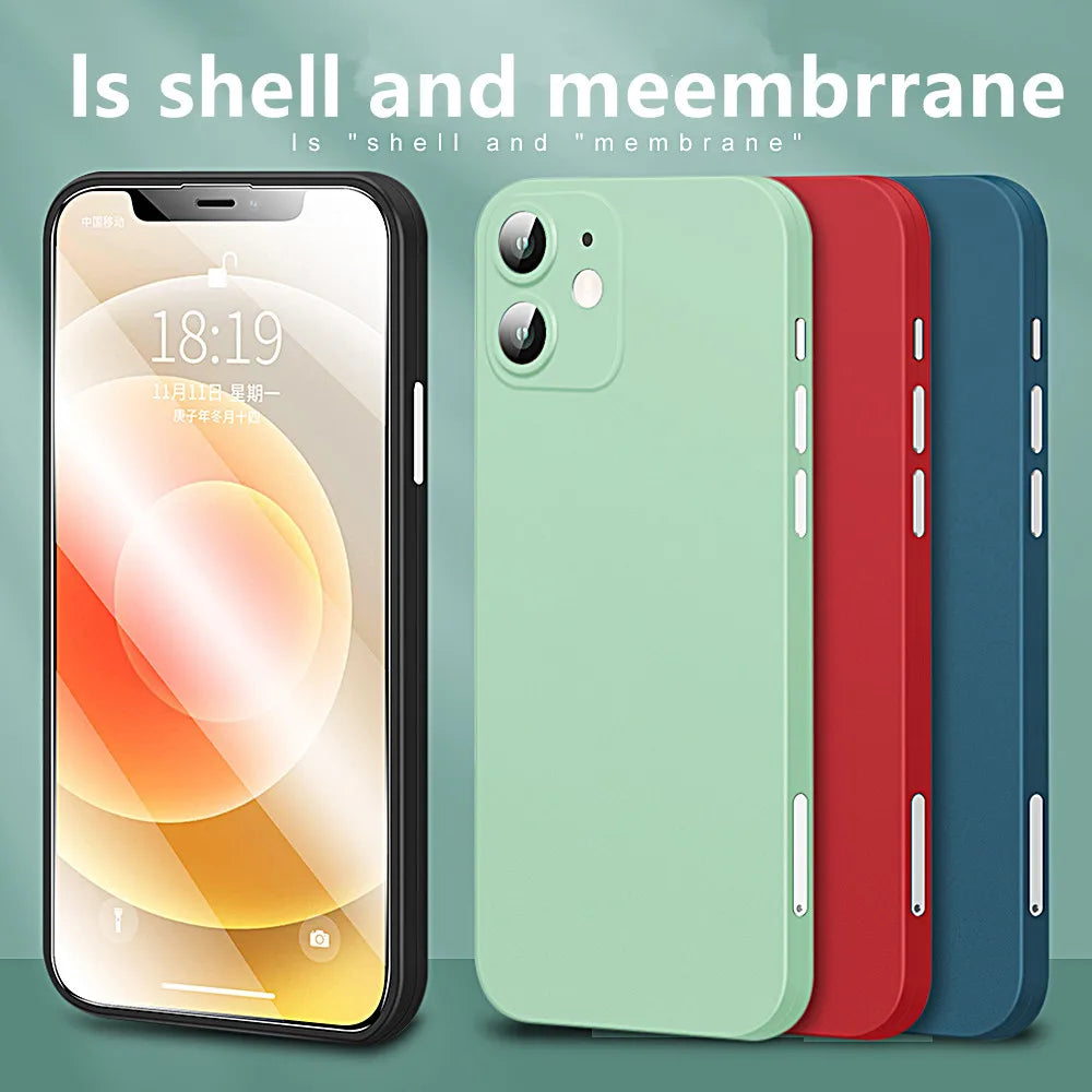 360 Full Cover Protection Phone Case for IPhone 12 13 11 Pro Max Front Tempered Glass+Back Cover Ultra-thin for IPhone XR XS MAX